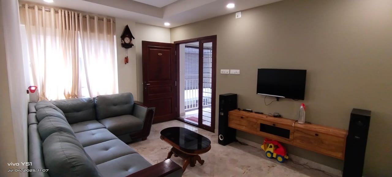 3BHK 1200Sqft Fully Furnished Apartment for Rent at Palarivattom for Rs 30000/month/